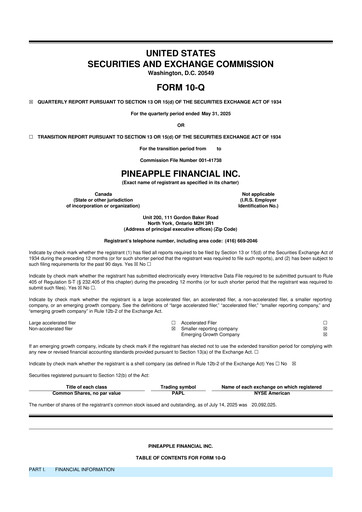 Thumbnail Pineapple Financial 10-Q Quarterly Report FY2025 