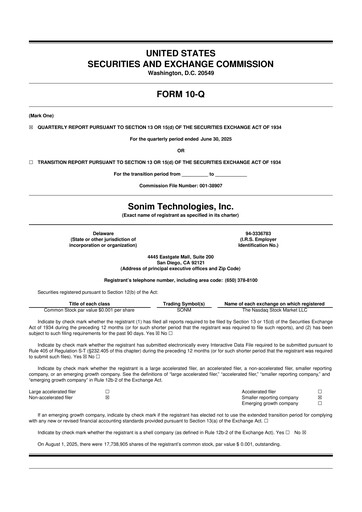 Thumbnail Sonim Technologies
 10-Q Quarterly Report FY2025 