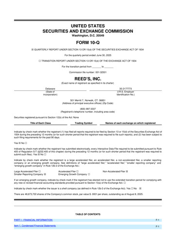 Thumbnail Reed's, Inc. 10-Q Quarterly Report FY2025 