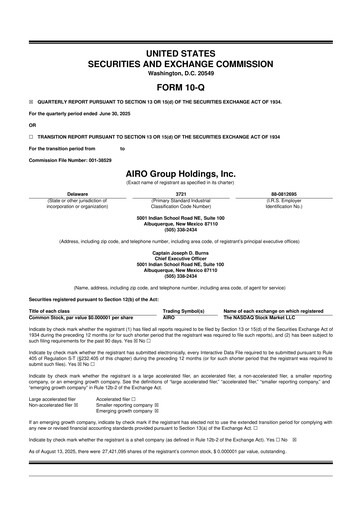 Thumbnail AIRO Group Holdings 10-Q Quarterly Report FY2025 