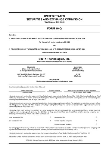 Thumbnail SINTX Technologies
 10-Q Quarterly Report FY2025 