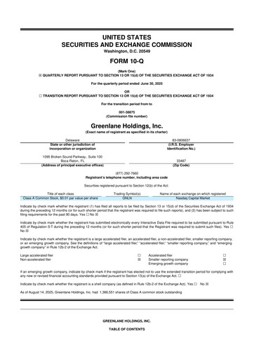 Thumbnail Greenlane Holdings, Inc. 10-Q Quarterly Report FY2025 