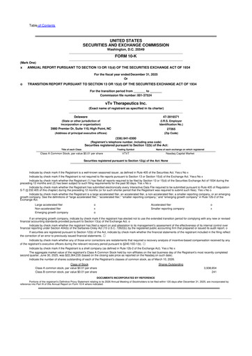 Thumbnail vTv Therapeutics
 10-K Annual Report 2025