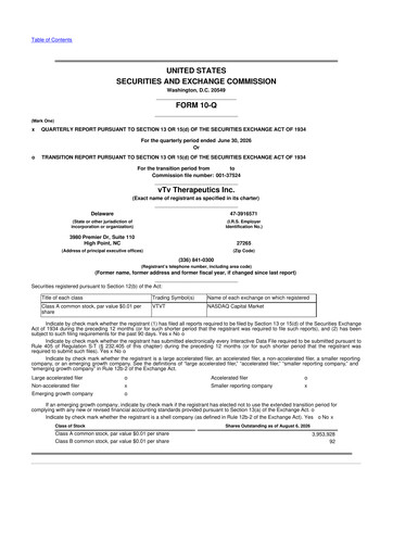 Thumbnail vTv Therapeutics
 10-Q Quarterly Report FY2026 