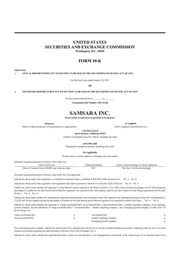 Thumbnail Samsara 10-K Annual Report 2023