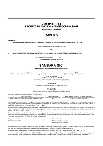 Vorschaubild Samsara 10-Q Quartalsbericht 2024 