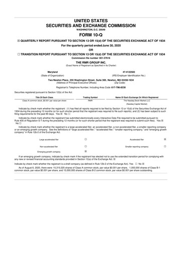 Thumbnail The RMR Group
 10-Q Quarterly Report FY2020 