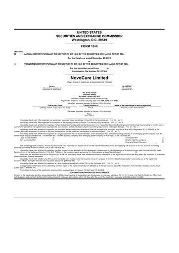 Thumbnail Novocure
 10-K Annual Report 2023