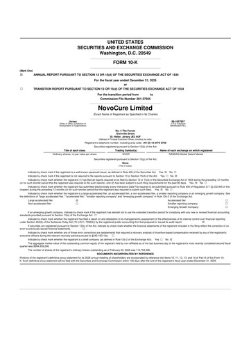 Thumbnail Novocure
 10-K Annual Report 2025