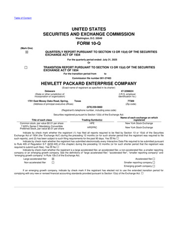 Thumbnail Hewlett Packard Enterprise 10-Q Quarterly Report FY2025 