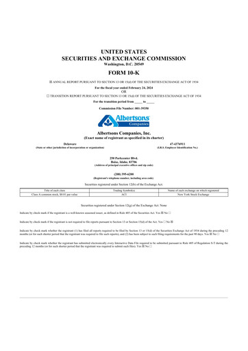 Thumbnail Albertsons 10-K Annual Report 2023