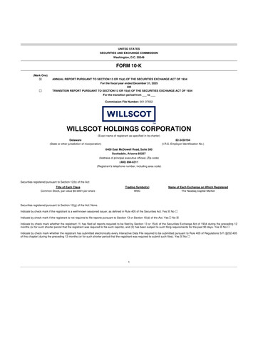 Thumbnail WillScot 10-K Annual Report 2025