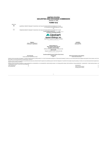 Miniature Upstart 10-Q Rapport trimestriel 2024 