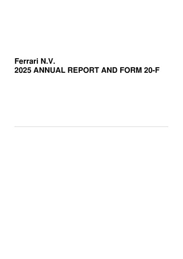 Thumbnail Ferrari 20-F Annual Report 2025