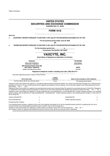 Thumbnail Vaxcyte
 10-Q Quarterly Report FY2026 
