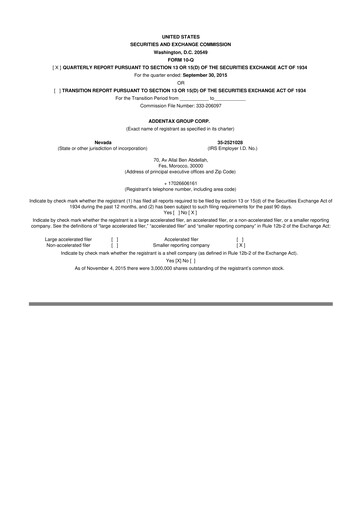 Vorschaubild Addentax Group 10-Q Quartalsbericht 2016 