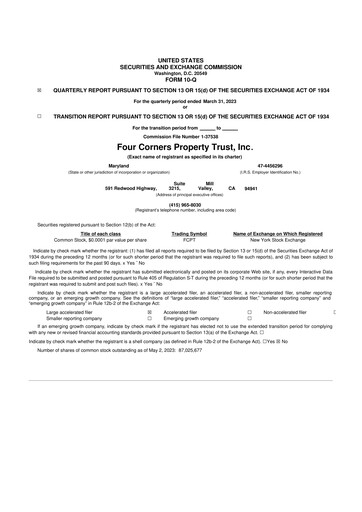 Thumbnail Four Corners Property Trust 10-Q Quarterly Report FY2023 