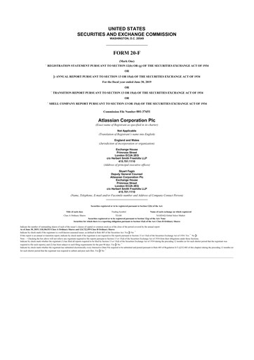 Thumbnail Atlassian 20-F Annual Report 2019