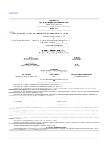 Thumbnail Editas Medicine
 10-K Annual Report 2023