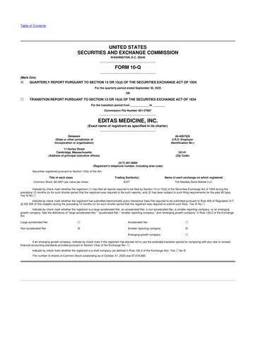 Vorschaubild Editas Medicine
 10-Q Quartalsbericht 2025 