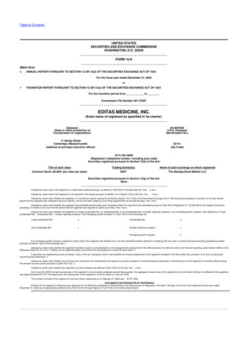 Thumbnail Editas Medicine
 10-K Annual Report 2025