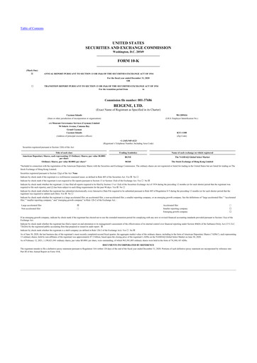 Thumbnail BeOne Medicines 10-K Annual Report 2020