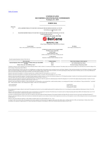 Thumbnail BeOne Medicines 10-K Annual Report 2023