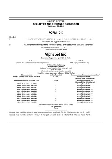 Vorschaubild Alphabet (Google) 10-K Jahresbericht 2025