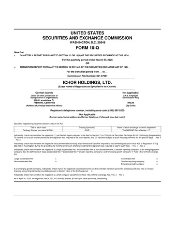 Thumbnail Ichor Systems 10-Q Quarterly Report FY 
