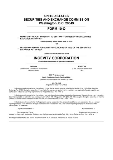 Thumbnail Ingevity 10-Q Quarterly Report FY2016 