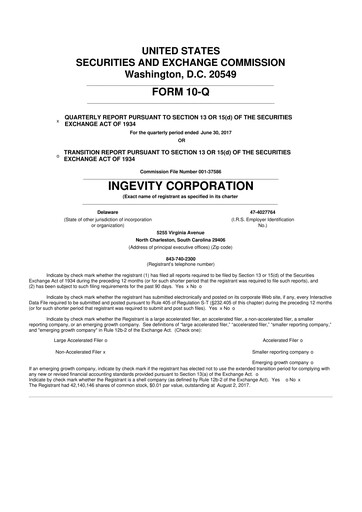 Thumbnail Ingevity 10-Q Quarterly Report FY2017 