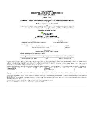 Thumbnail Ingevity 10-Q Quarterly Report FY2023 