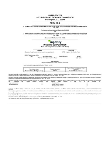 Thumbnail Ingevity 10-Q Quarterly Report FY2023 