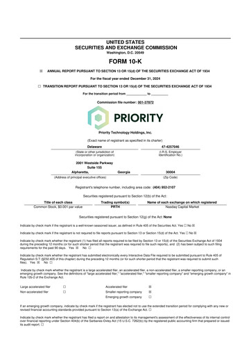 Thumbnail Priority Technology Holdings
 10-K Annual Report 2024