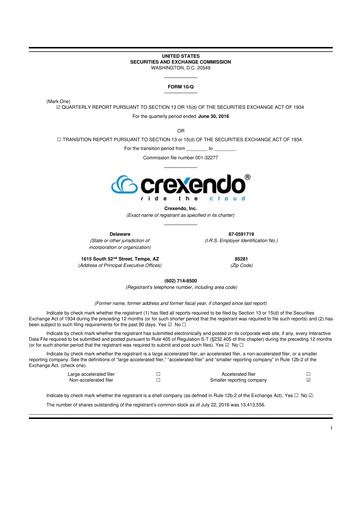 Thumbnail Crexendo 10-Q Quarterly Report FY2016 