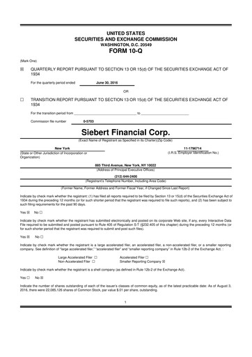 Thumbnail Siebert Financial 10-Q Quarterly Report FY2016 