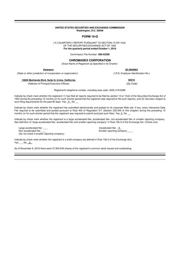 Thumbnail Niagen Bioscience 10-Q Quarterly Report FY2016 