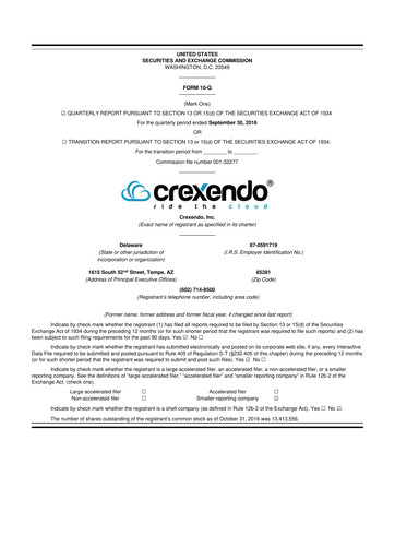 Thumbnail Crexendo 10-Q Quarterly Report FY2016 