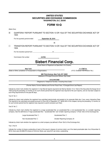 Thumbnail Siebert Financial 10-Q Quarterly Report FY2016 