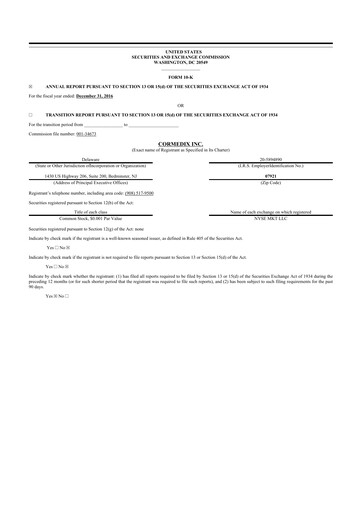 Thumbnail CorMedix 10-K Annual Report 2016