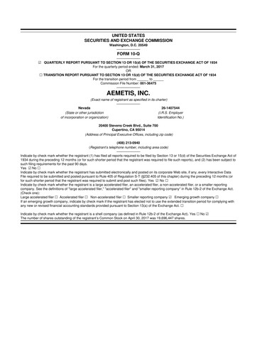 Thumbnail Aemetis 10-Q Quarterly Report FY2017 