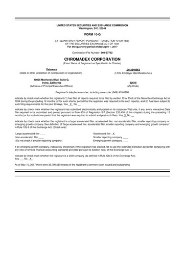 Thumbnail Niagen Bioscience 10-Q Quarterly Report FY2017 