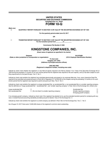 Thumbnail Kingstone Companies 10-Q Quarterly Report FY2017 