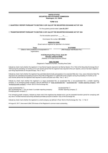 Thumbnail PEDEVCO
 10-Q Quarterly Report FY2017 