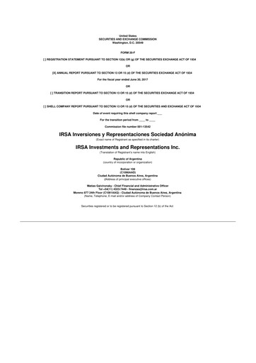 Thumbnail IRSA Inversiones y Representaciones 20-F Annual Report 