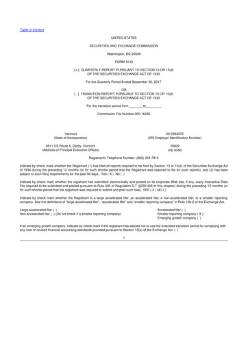 Thumbnail Community Bancorp 10-Q Quarterly Report FY2017 
