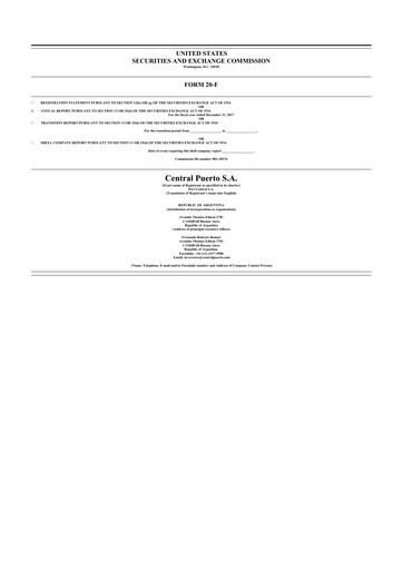 Thumbnail Central Puerto
 20-F Annual Report 