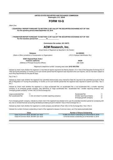 Thumbnail ACM Research
 10-Q Quarterly Report FY2018 