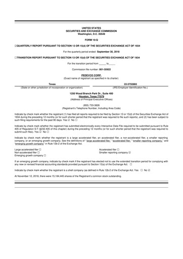Thumbnail PEDEVCO
 10-Q Quarterly Report FY2018 