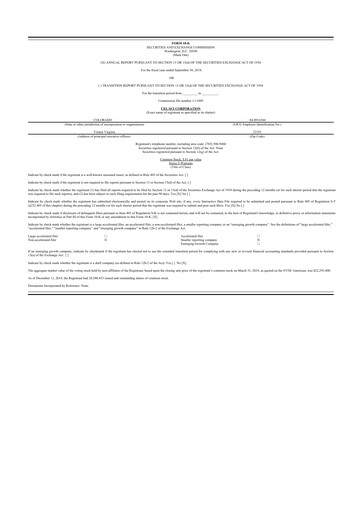 Thumbnail Cel-Sci

 10-K Annual Report 2018